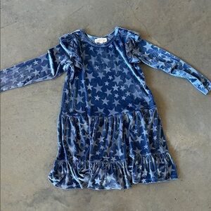 Starry Night Blue Kids Dress